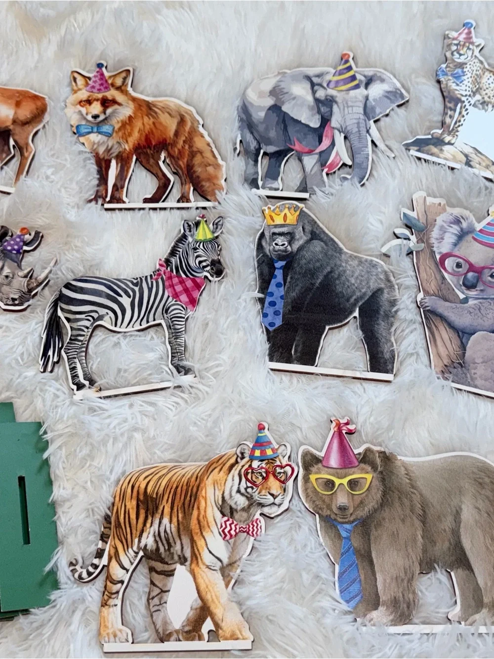 Woodland Animal Party Table Decorations - Multicolor